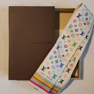 Rare Louis Vuitton Mulitcolor Monogram Scarf